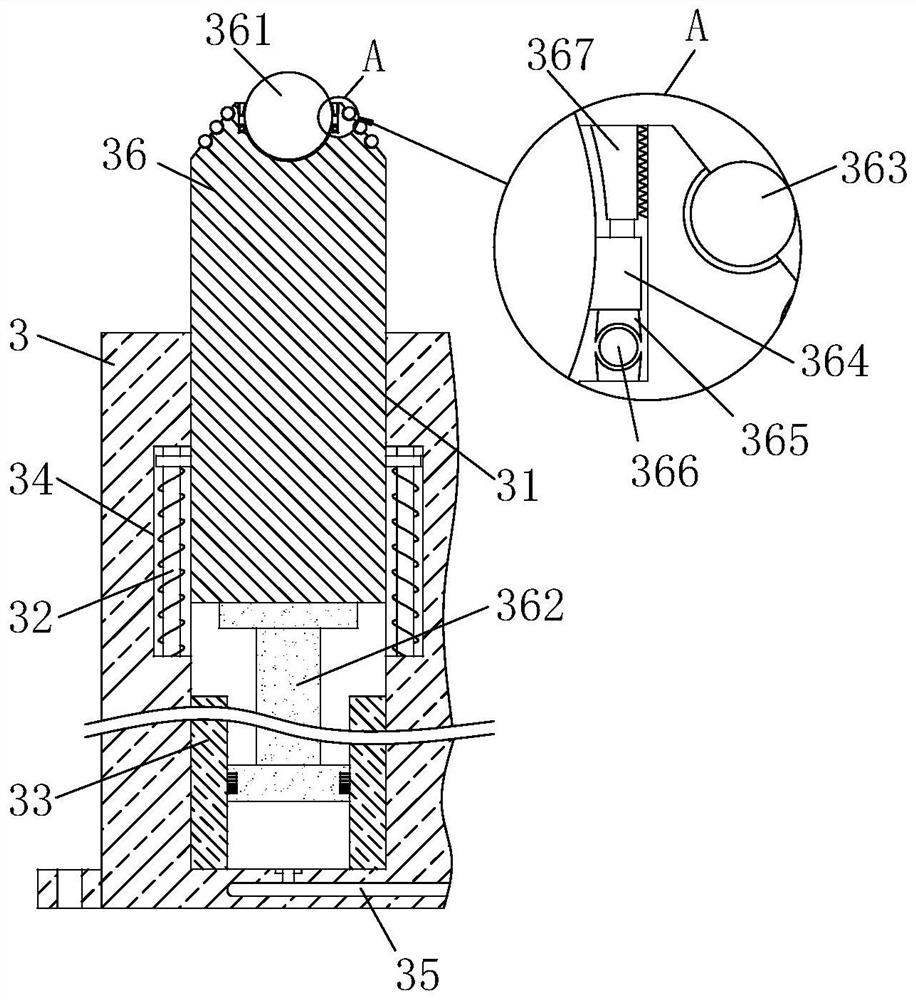 A parking space calibration device for an underground three-dimensional garage