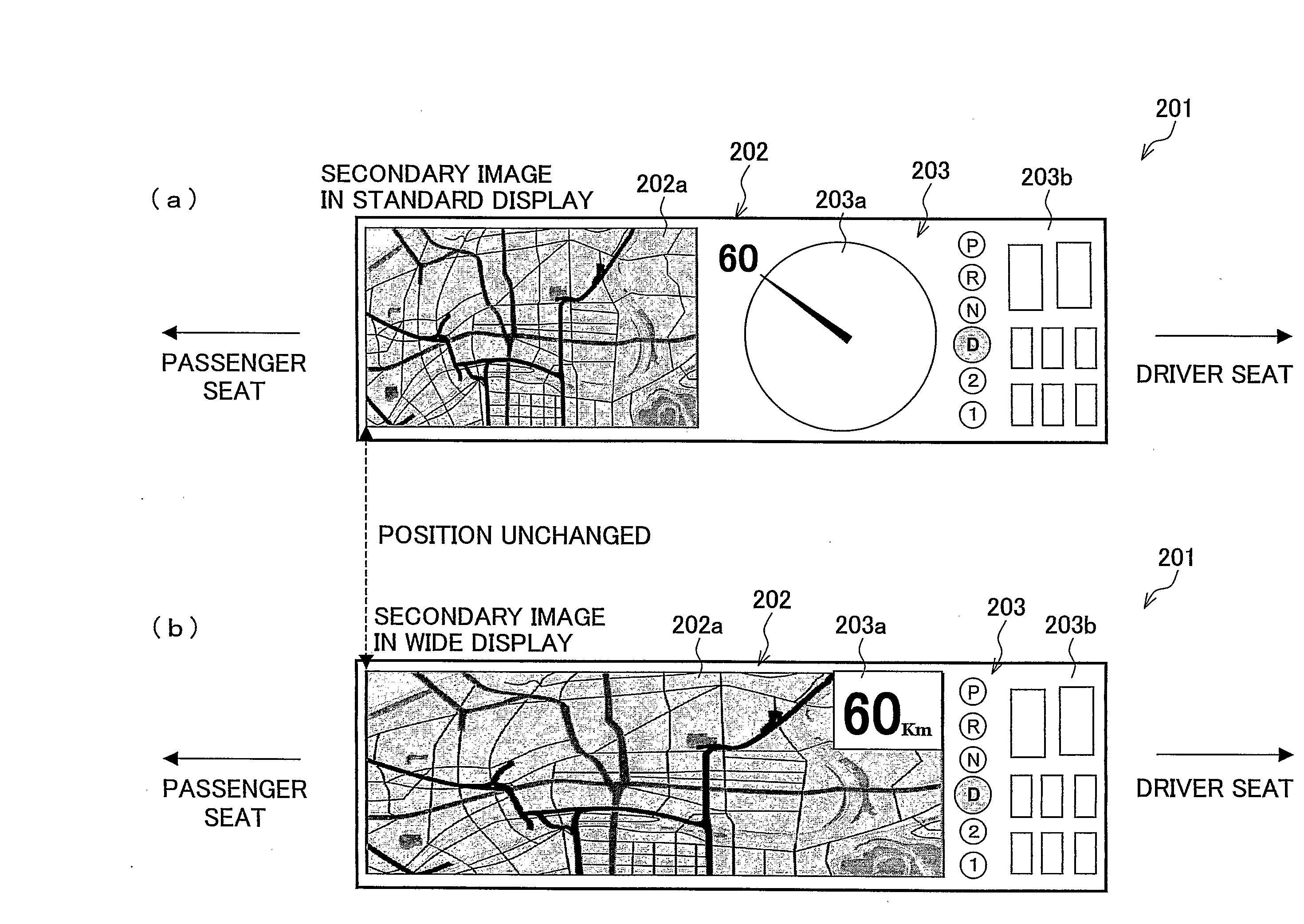 Onboard Display Device, Onboard Display System and Vehicle