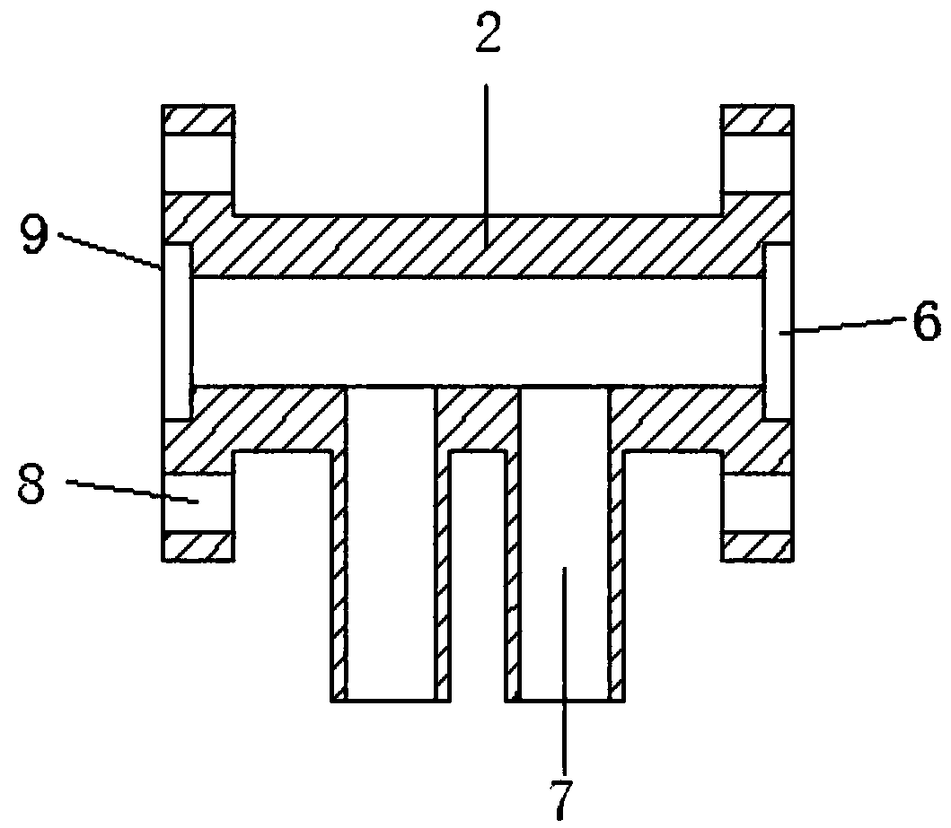 Fuel gas heating device with function of discharging bubbles through double water pipelines