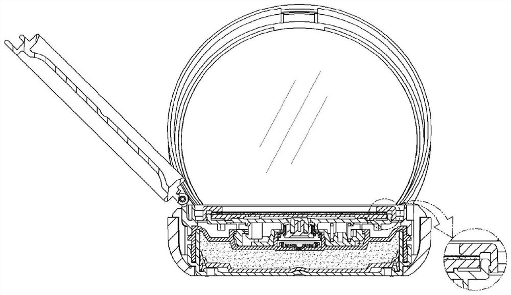Compact container having discharge plate integrally injection molded by inserting sponge thereto