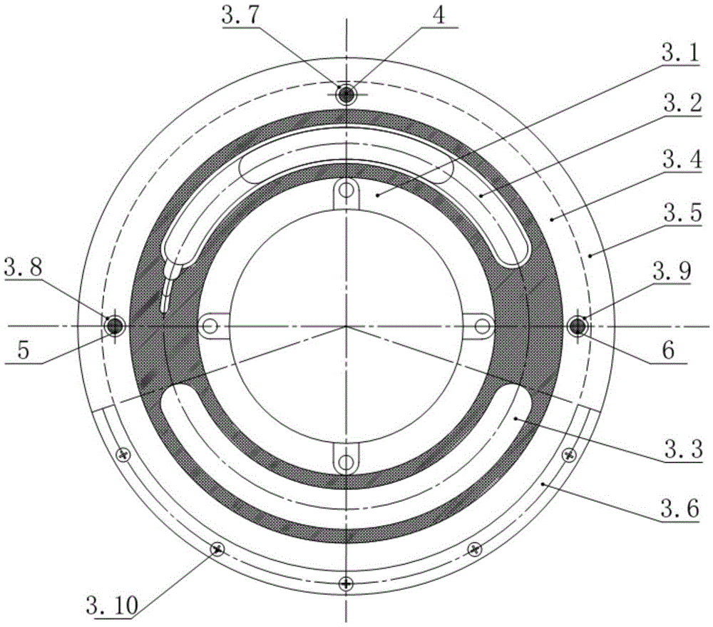 A flow distribution pair for a torque-balanced water hydraulic axial piston pump