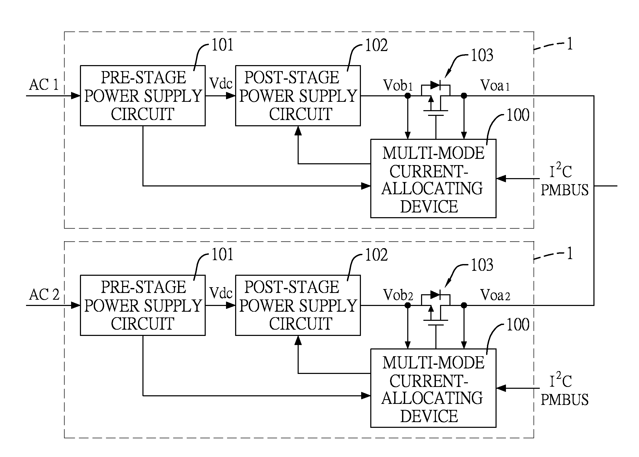 Multi-mode current-allocating device