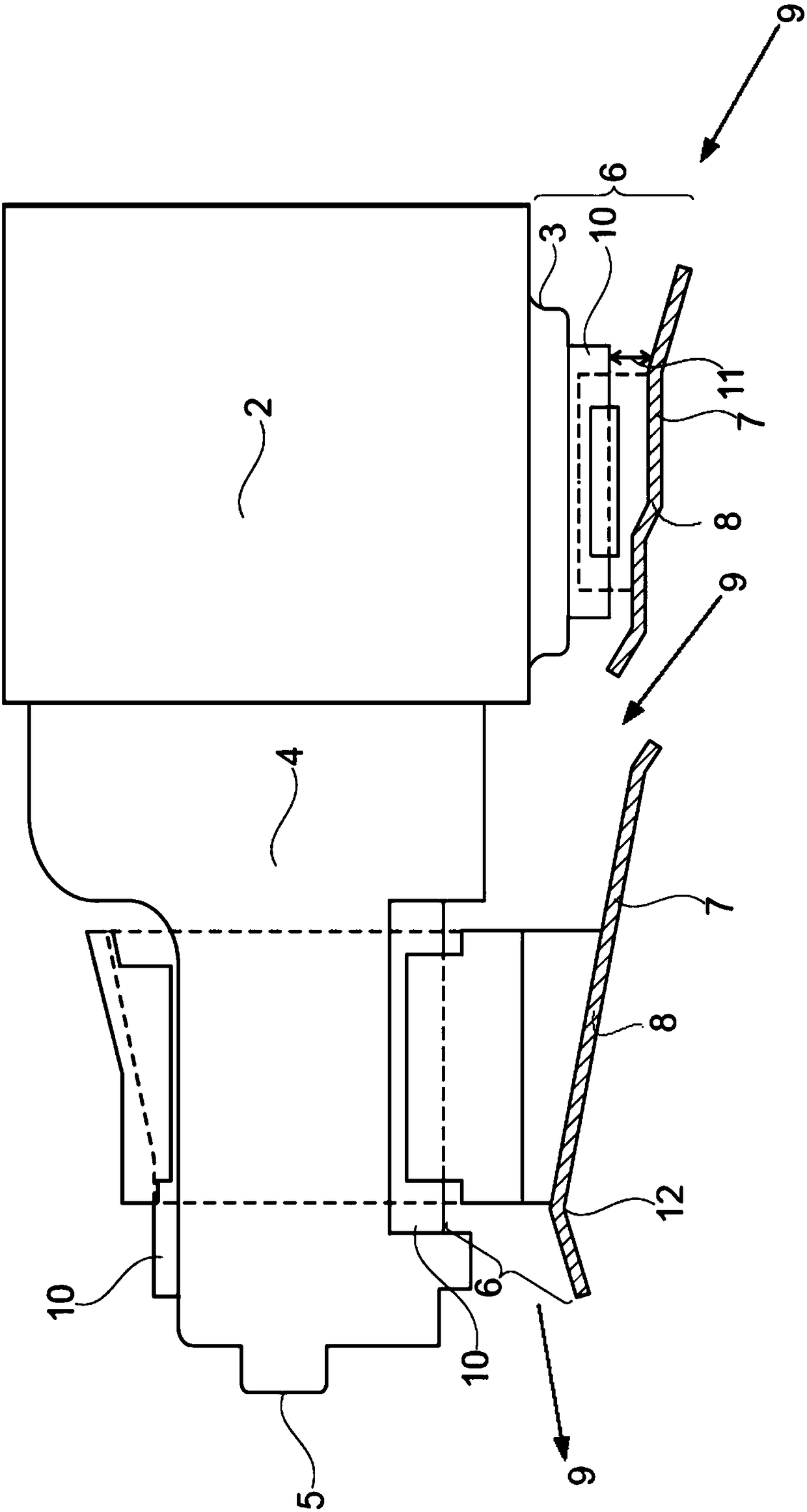 Cooling device for vehicle components