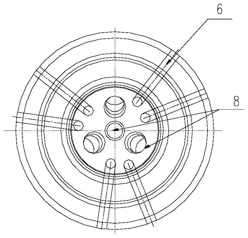 Efficient long-service-life single-runner secondary combustion oxygen lance and using method