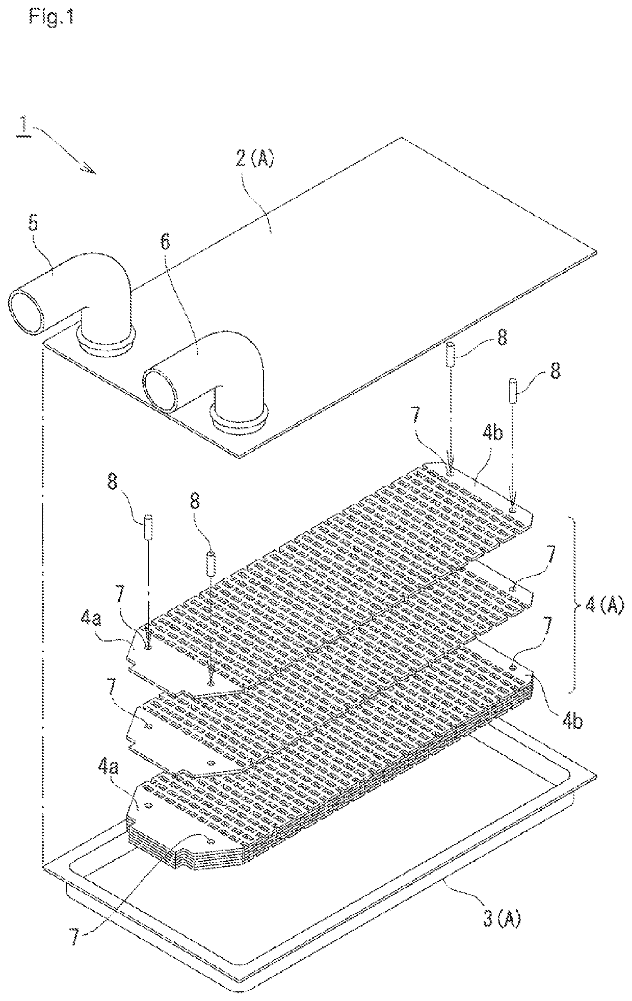 Plate laminate type heat exchanger