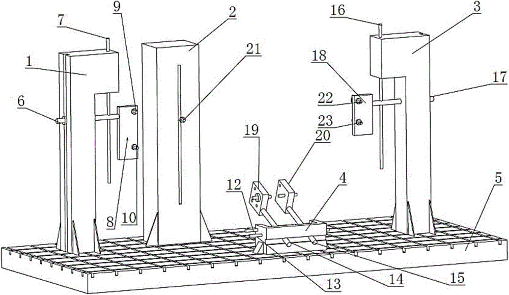 Method and device for modal test of automobile instrument panel skeleton