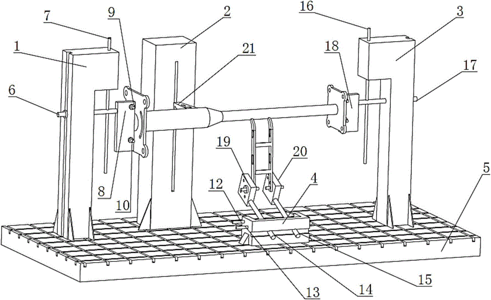 Method and device for modal test of automobile instrument panel skeleton