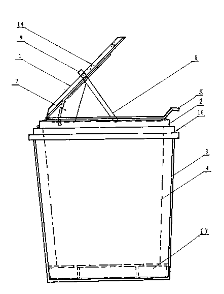 Manual perpendicularly-compressed environment-friendly garbage can