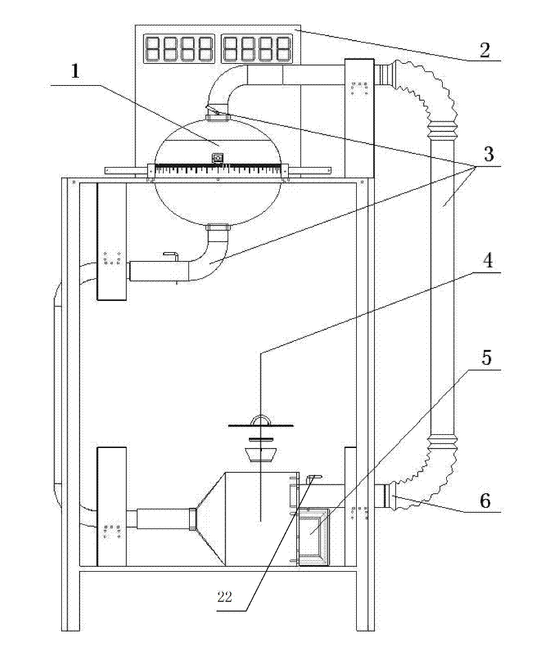 Optical smoke-sensing detection test device and test method thereof