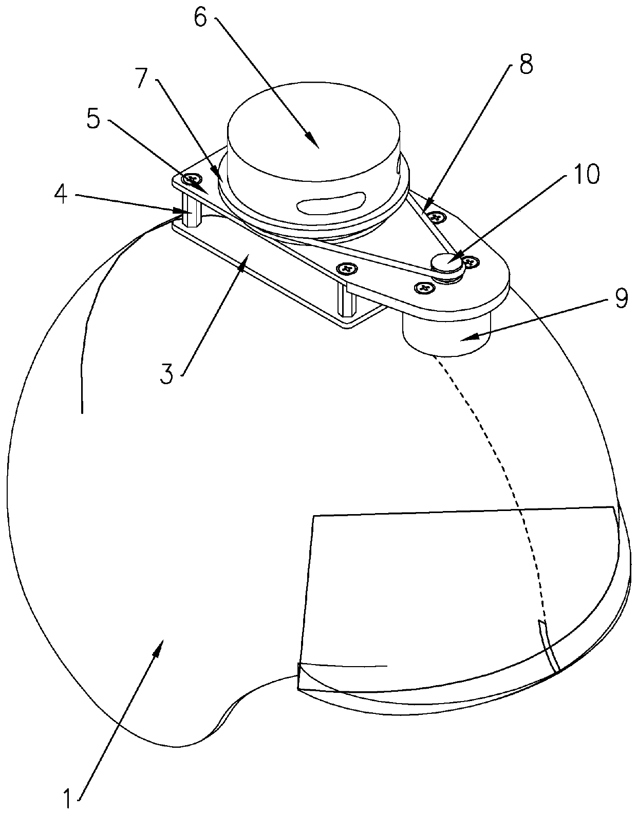 Laser radar screen display helmet