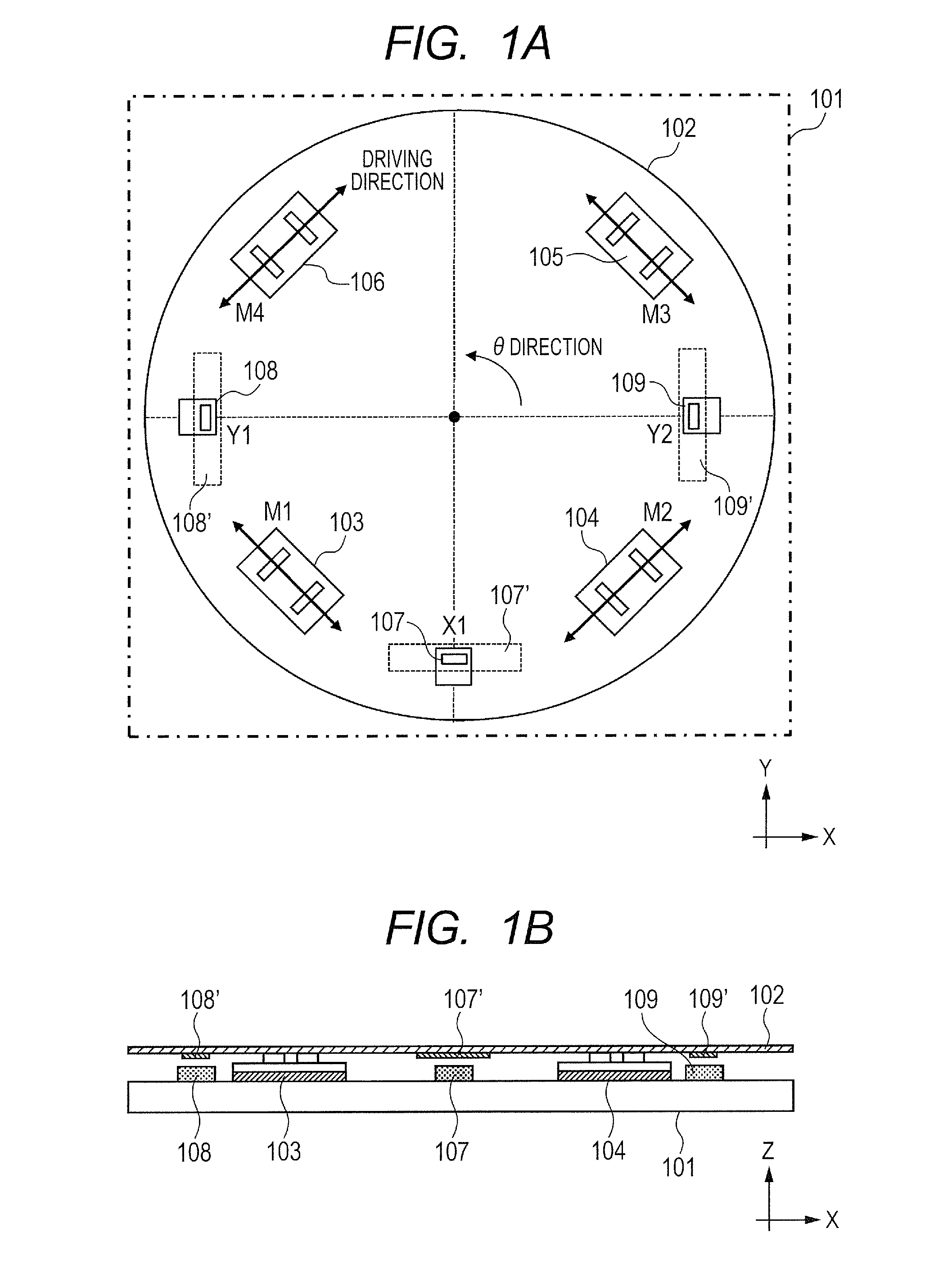 Control device, actuator including control device, image blur correction device, replacement lens, imaging device and automatic stage