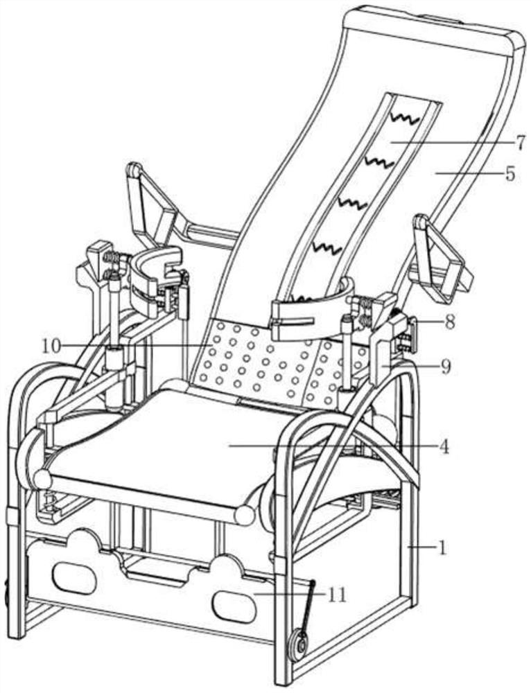 Protective tablet chair capable of preventing spinal injury