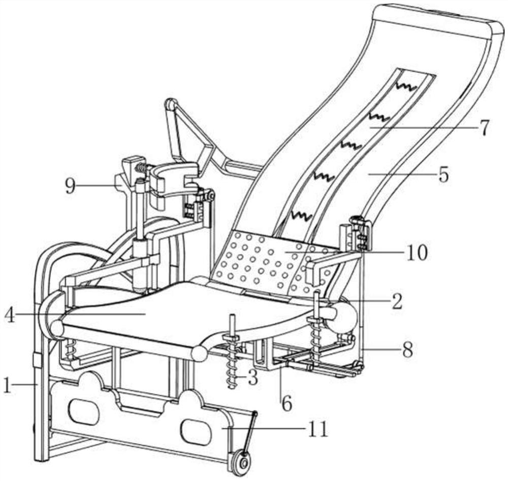 Protective tablet chair capable of preventing spinal injury