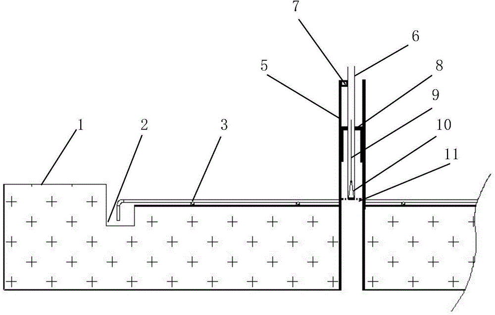 Stilling pool bottom plate reinforcing composition and construction method thereof