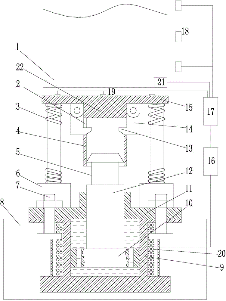 Buffer device for composite damping force of elevator