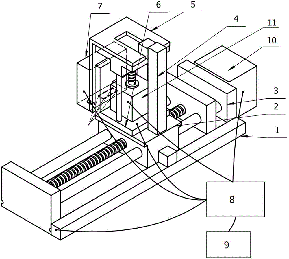 Portable two-dimensional following laser measurement device based on laser distance measuring sensor