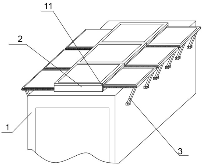 Telescopic expansion type photovoltaic panel carriage cover for recreational vehicle based on new energy