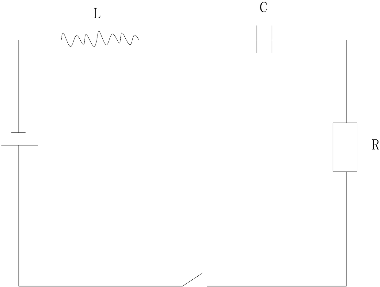 Teaching device for simulating RLC oscillation circuit