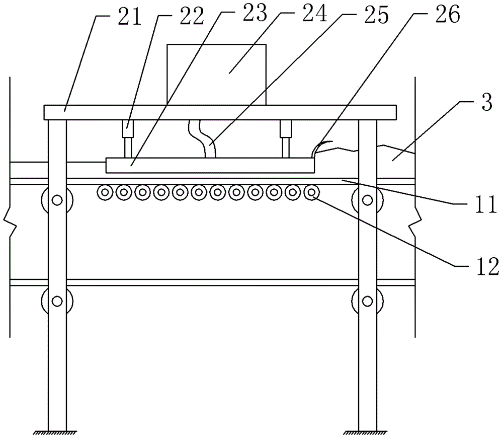 Feeding device for glass production