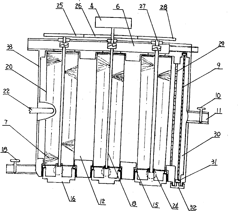 Multipath sewage filtering apparatus