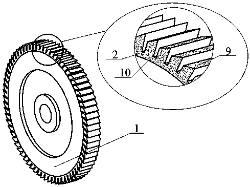 PCD grinding wheel capable of performing positive rake angle processing and provided with ordered micro slot structure and manufacturing method for PCD grinding wheel