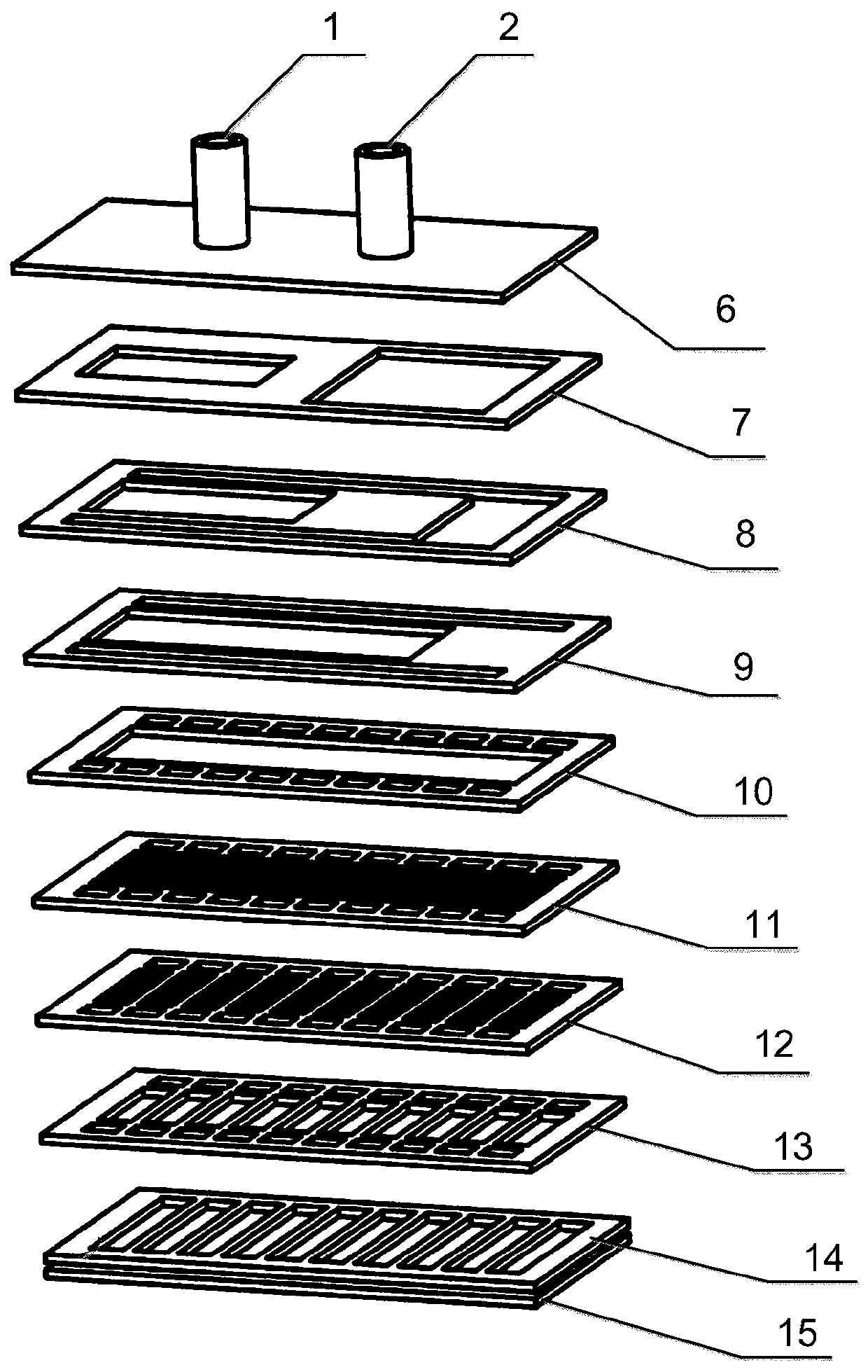 Sheet-type stacked liquid cooling heat exchanger