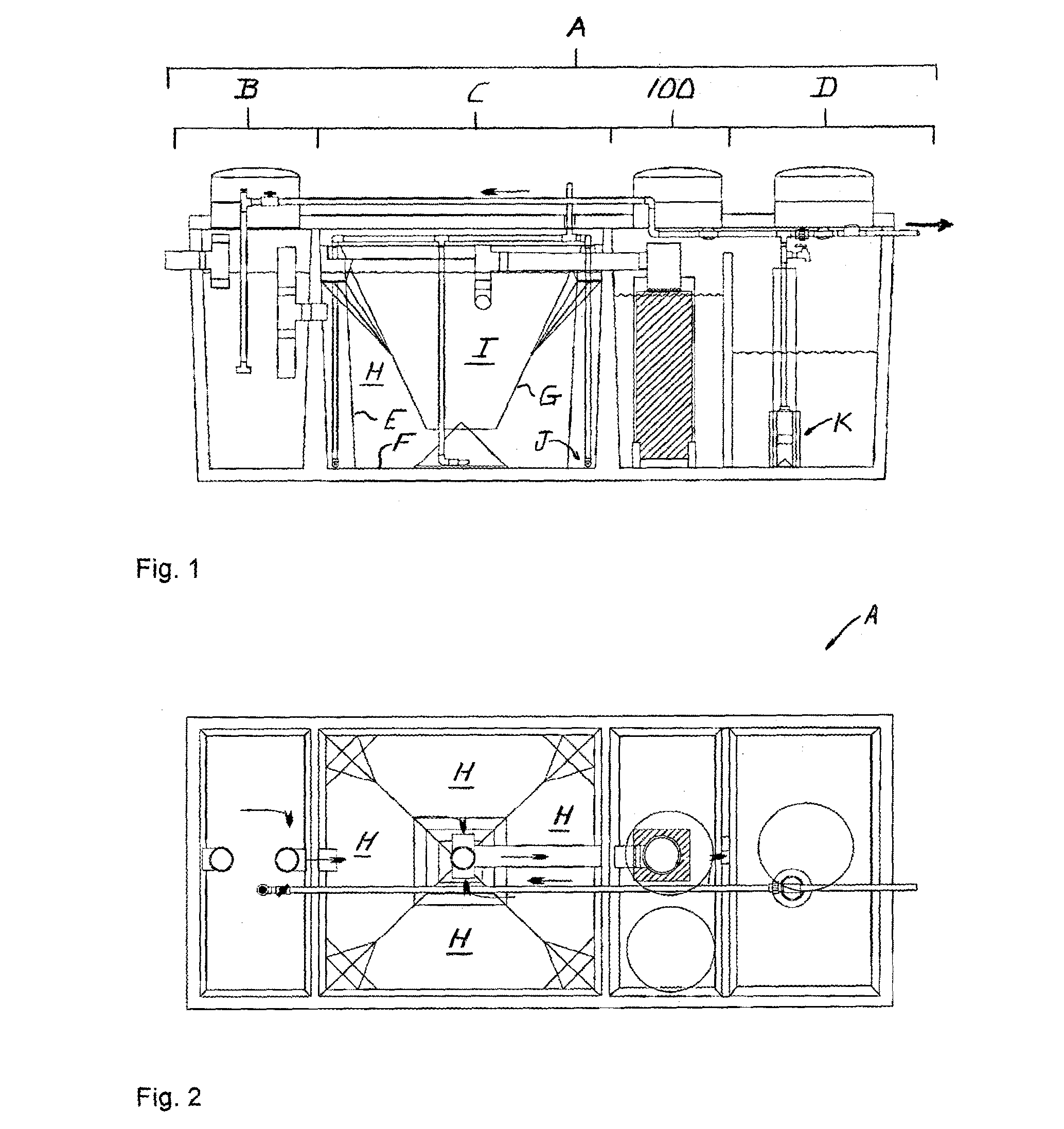 Apparatus for denitrifying wastewater