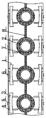 Flowerpot fixing device for urban greening engineering