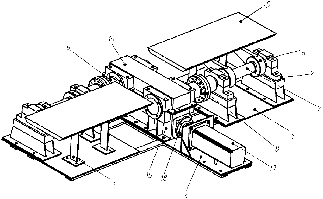 Train wing plate reduction device based on worm gear transmission