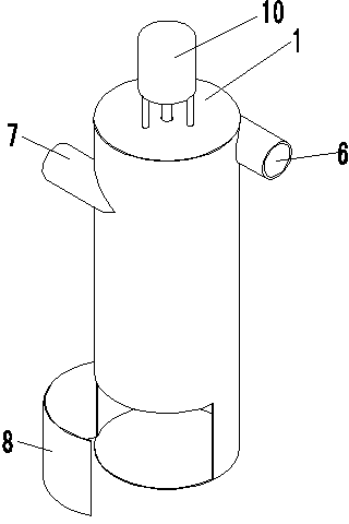 Air suction type coffee baking silver skin collection barrel