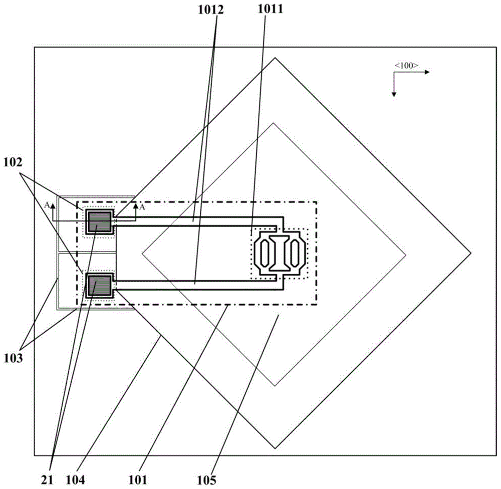 Mems methane sensor based on silicon heater and its preparation method and application