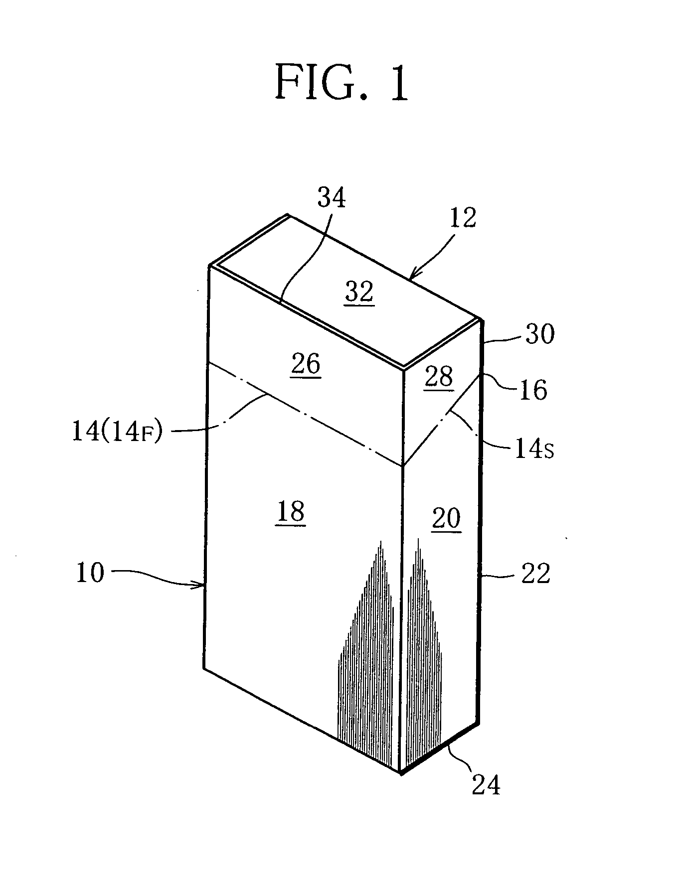 Hinge-lid type package for rod-like smoking articles and a blank therefor