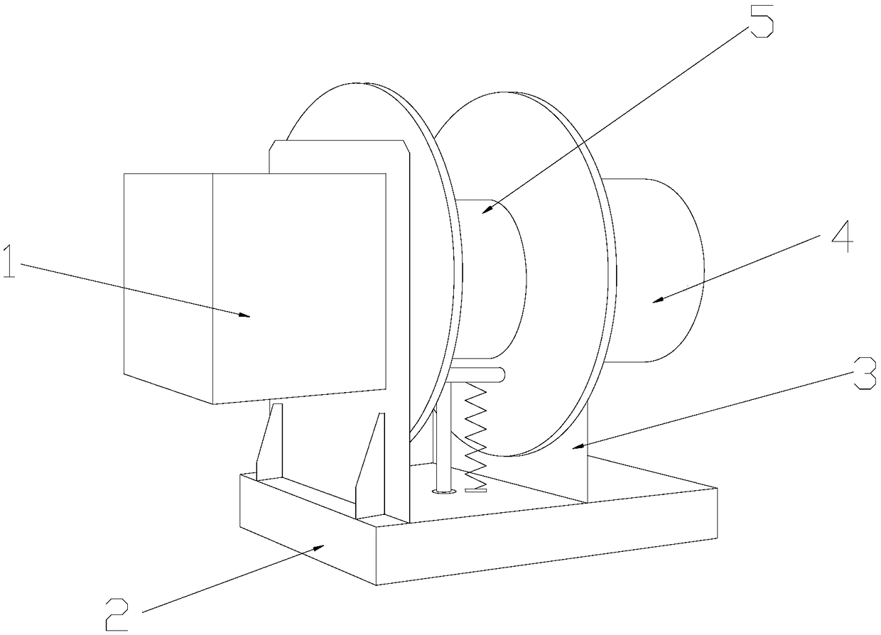 Cable extruder constant tension wire storing device utilizing magnetic effect