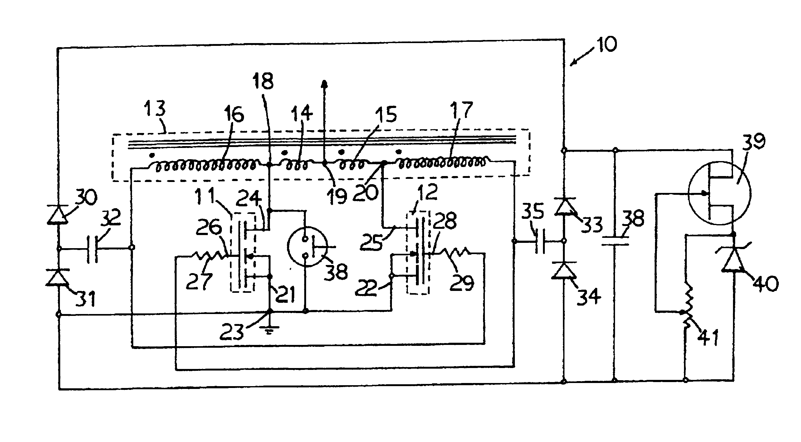 Device for increasing power of extremely low DC voltage