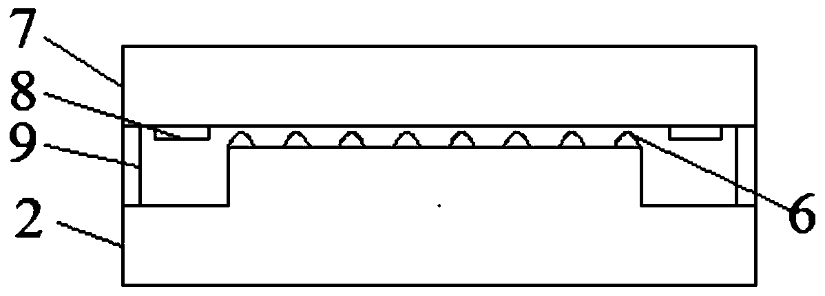 Top-emitting OLED device with cathode single-sided grating and manufacturing method thereof