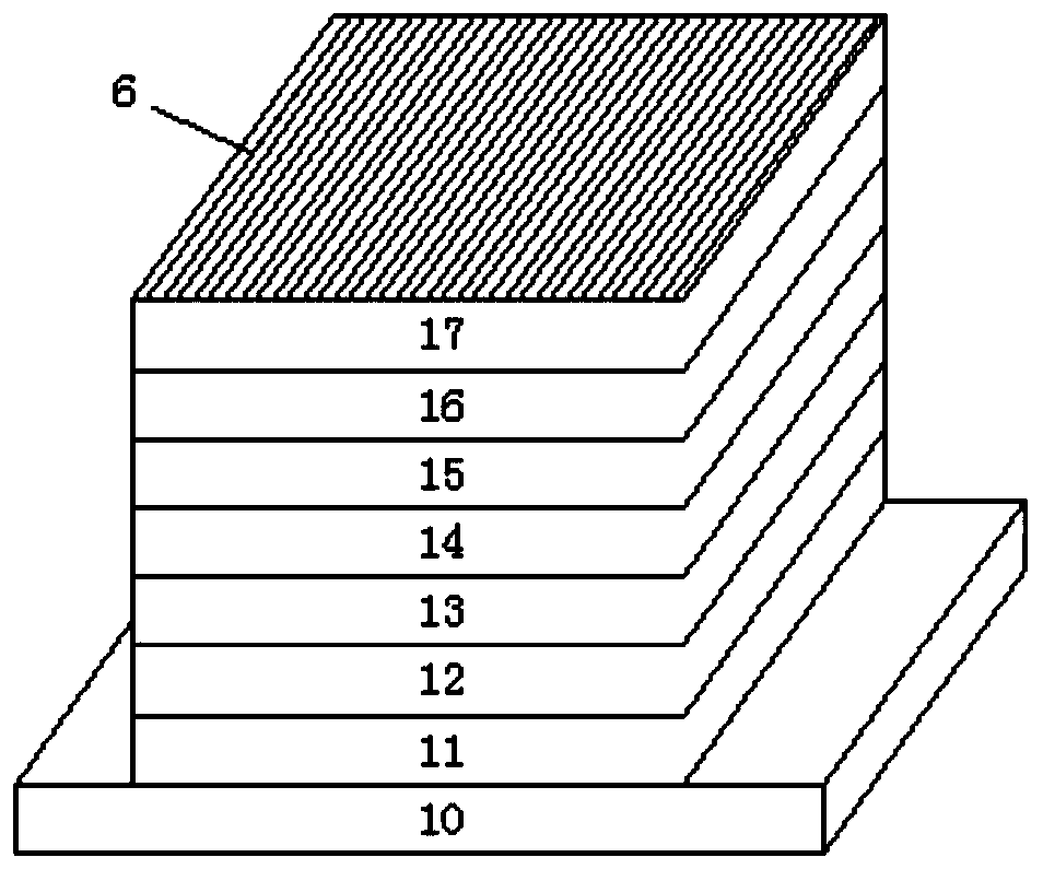 Top-emitting OLED device with cathode single-sided grating and manufacturing method thereof