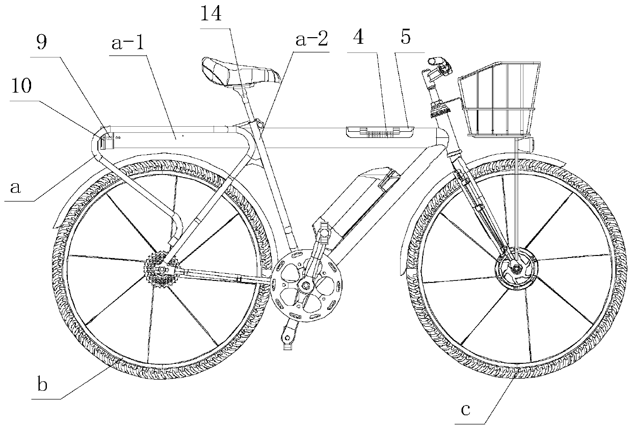 Bicycle capable of internally hiding fishing gears