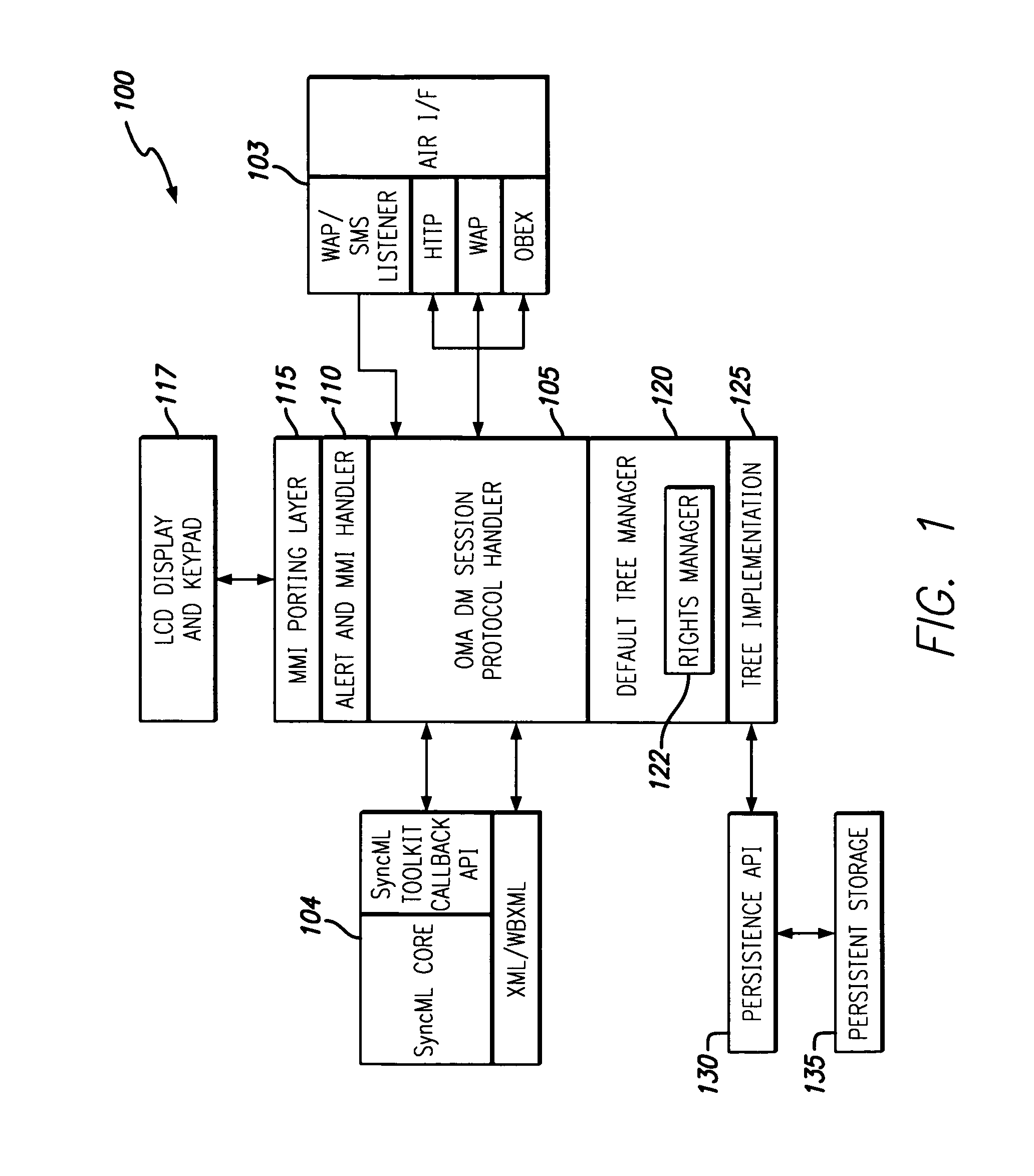 Method of receiving, storing, and providing device management parameters and firmware updates to application programs within a mobile device