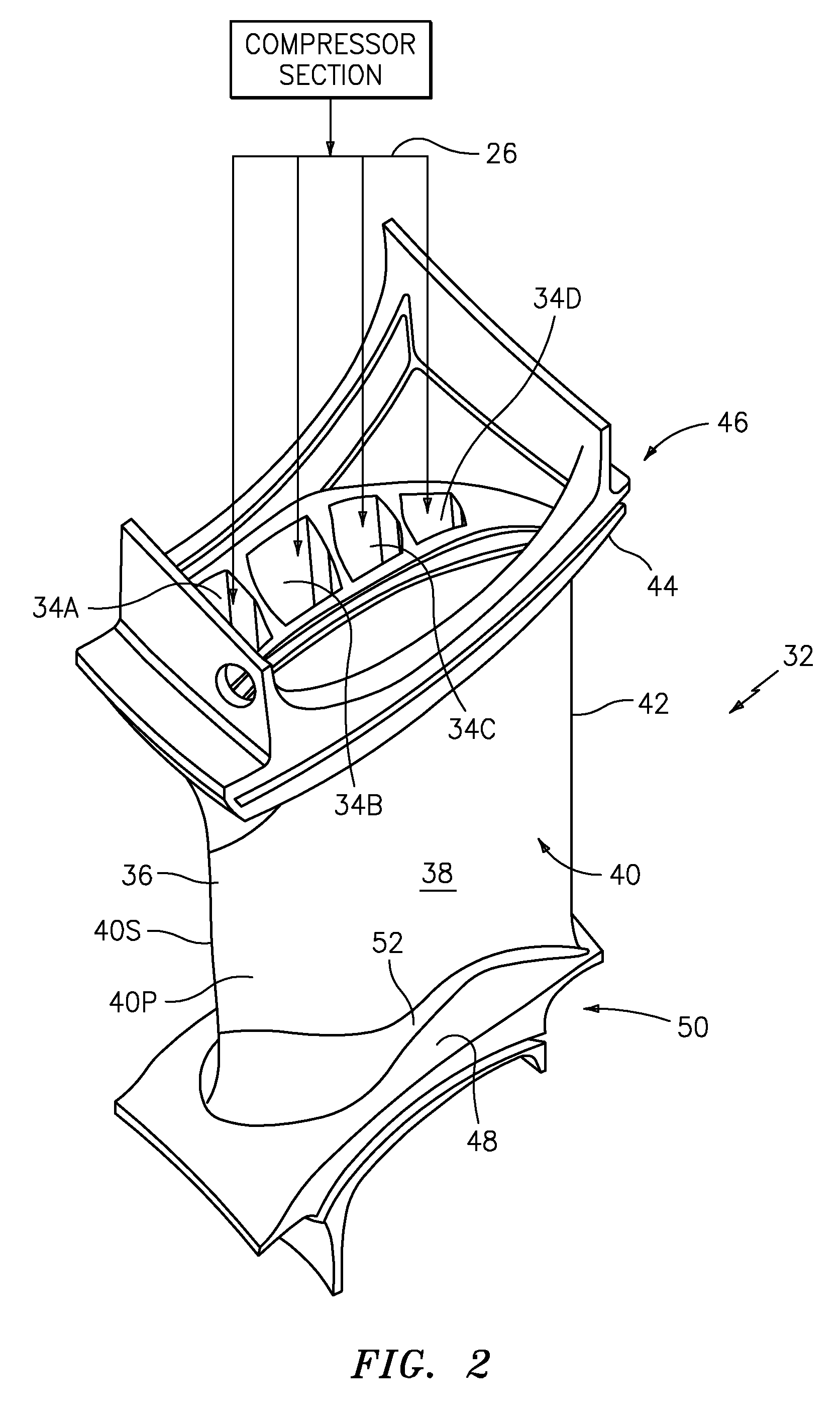 Cooling circuit flow path for a turbine section airfoil