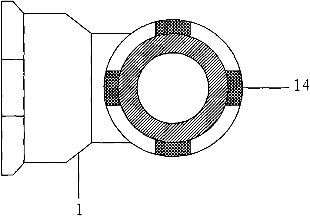 Claw pressing type connecting piece of stainless steel pipeline