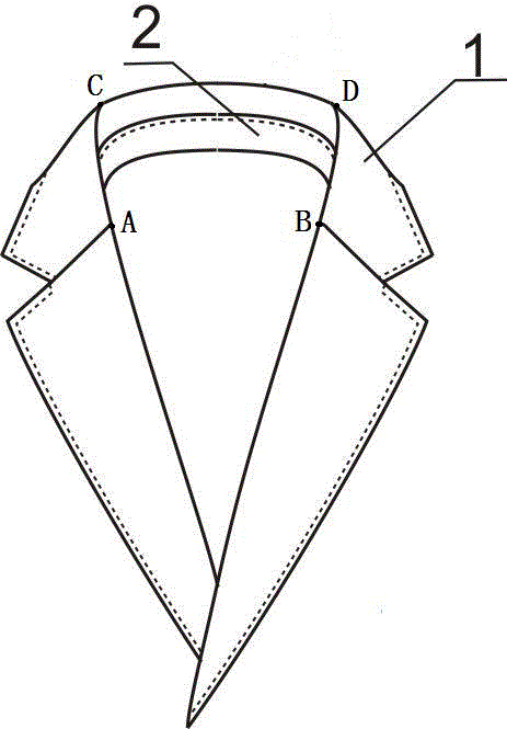 A kind of manufacturing method of high-grade men's suit collar lined with full linen