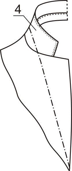 A kind of manufacturing method of high-grade men's suit collar lined with full linen