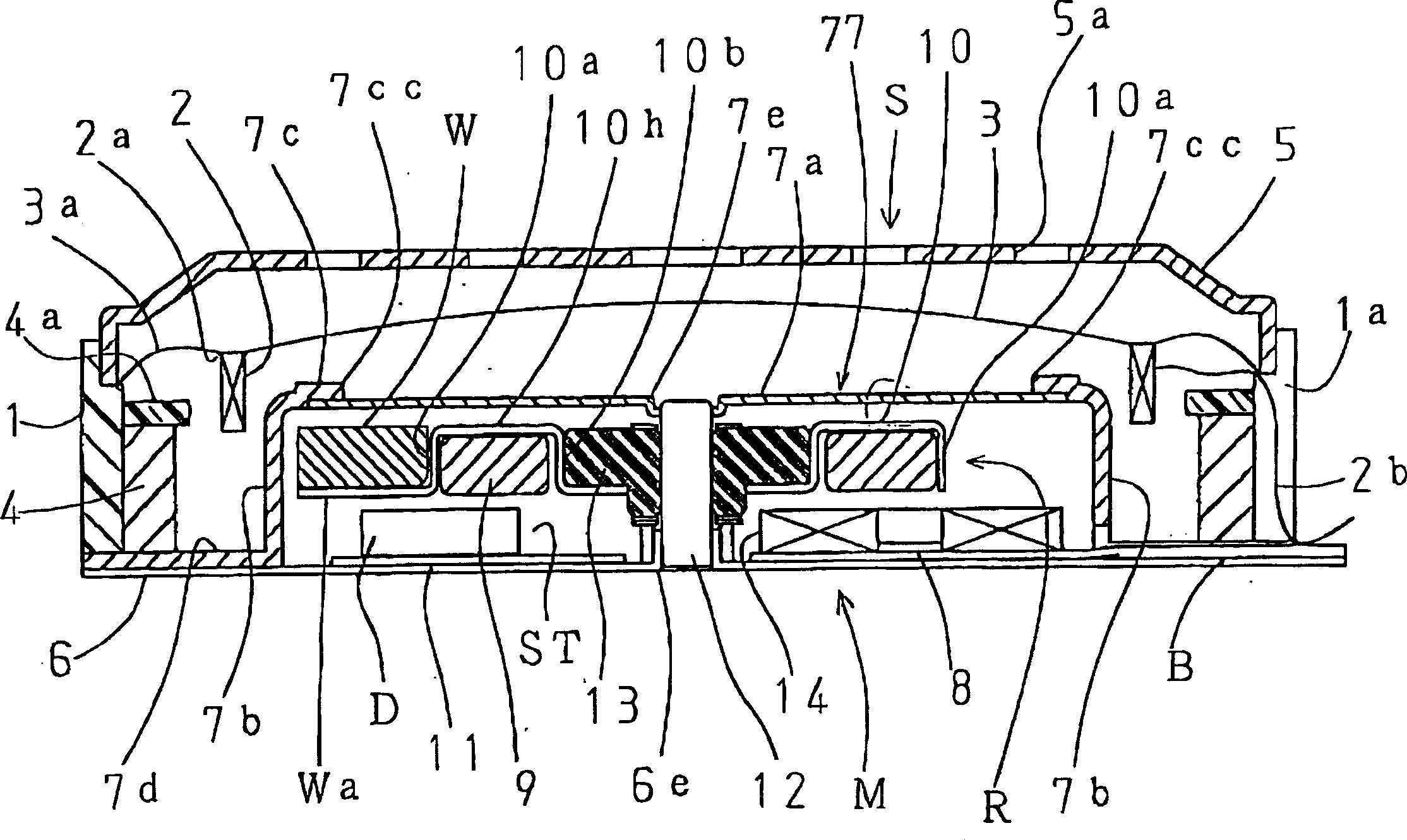 Electromagnetic sound exchanger of flat vibration brushless motor