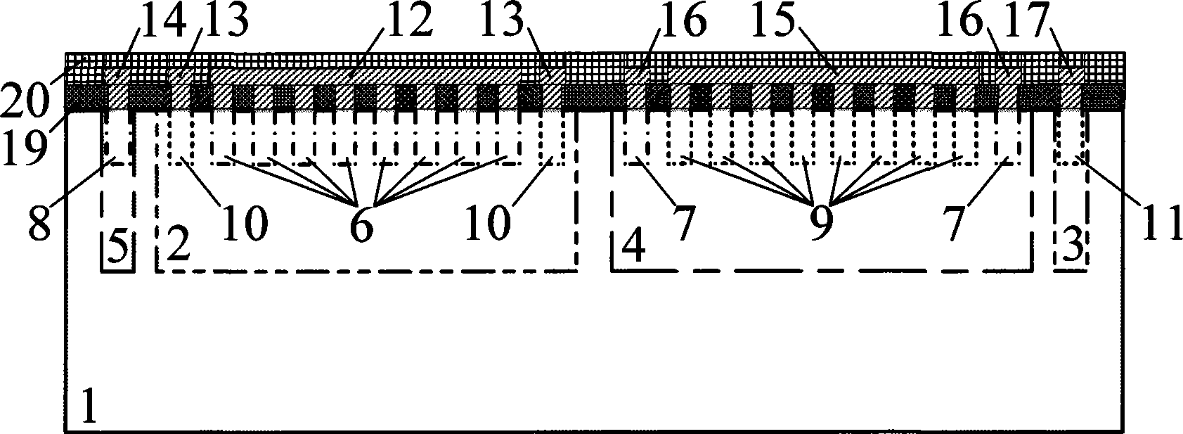 Standard CMOS fully differential optical detector and manufacturing method thereof