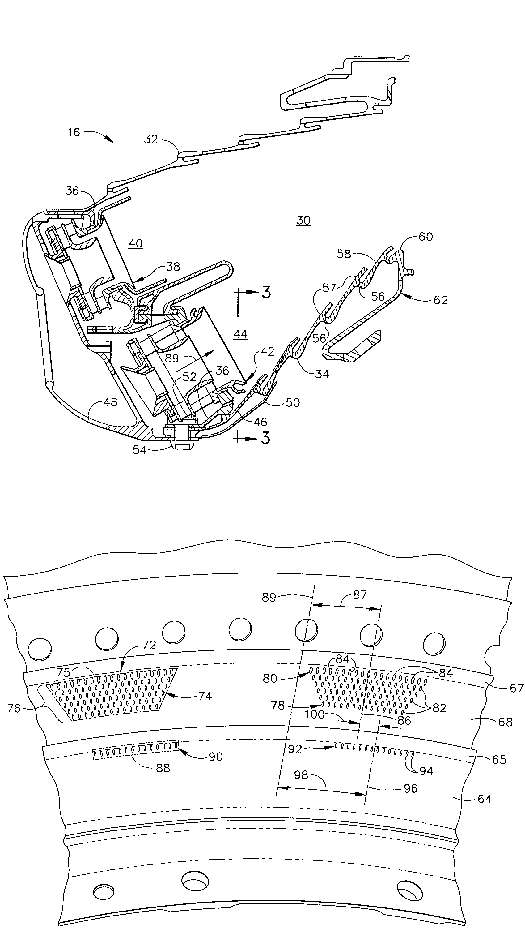 Multihole patch for combustor liner of a gas turbine engine