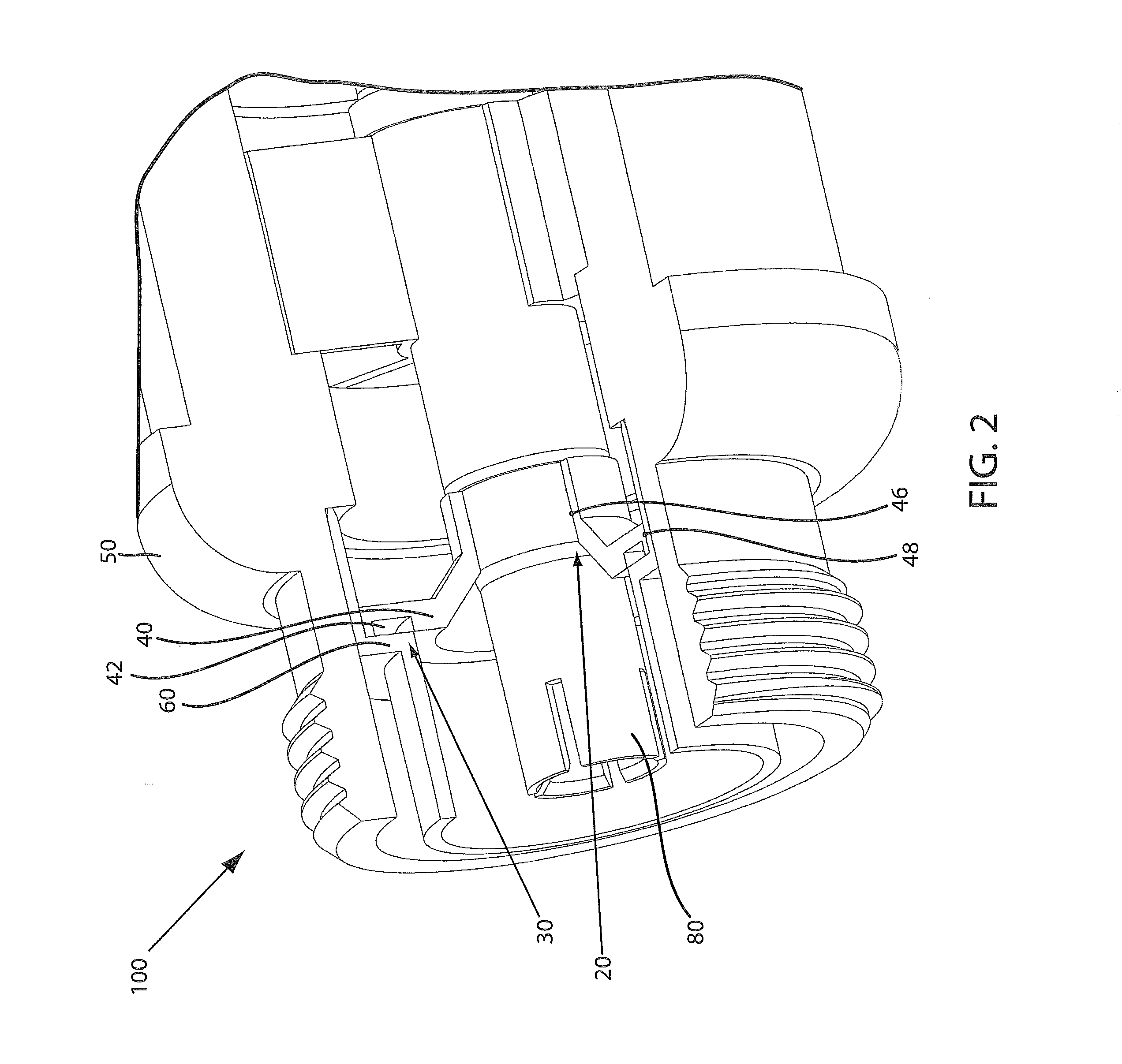 Coaxial cable connector with internal floating ground circuitry and method of use thereof