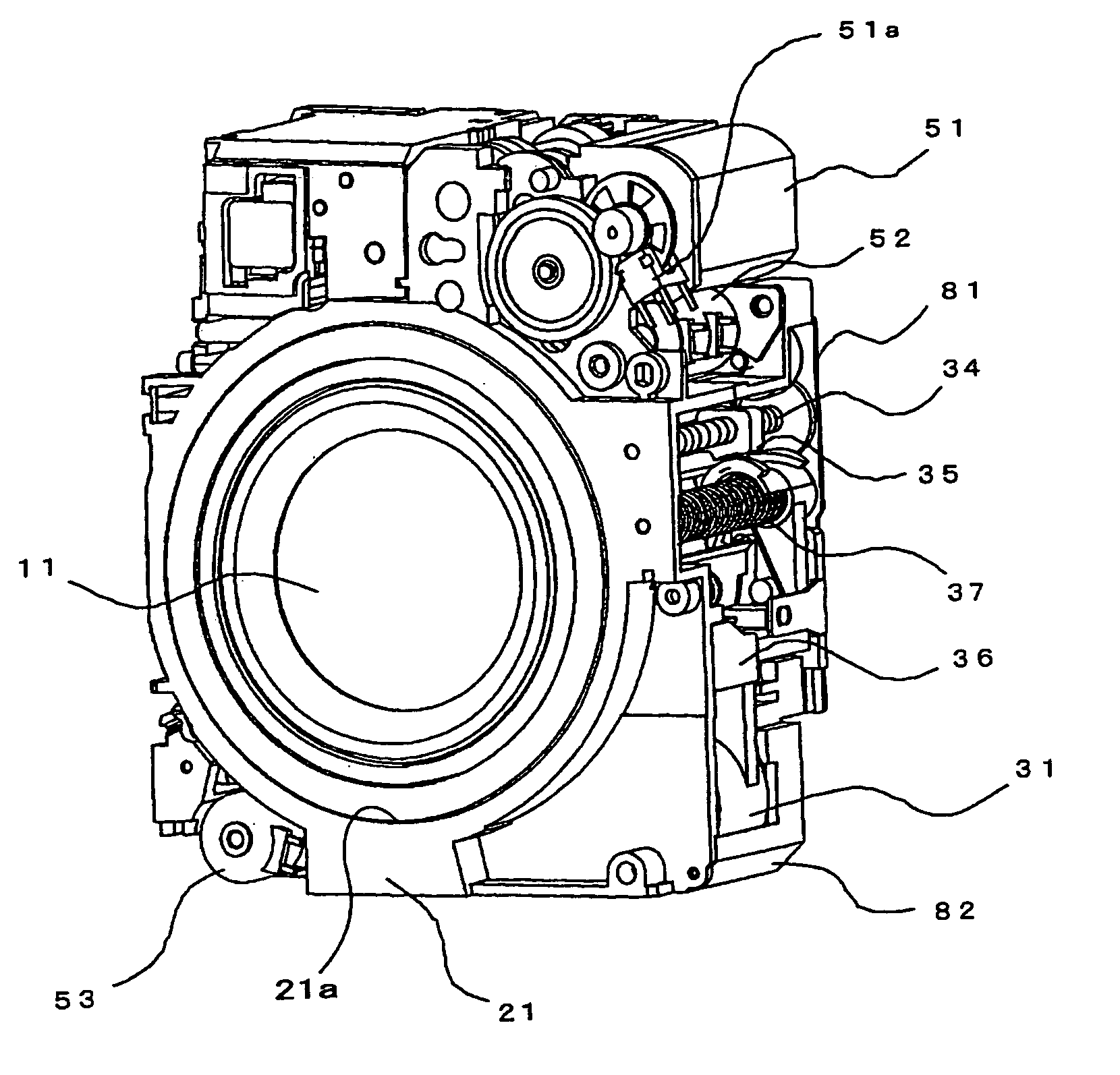 Lens barrel, camera, and mobile information terminal