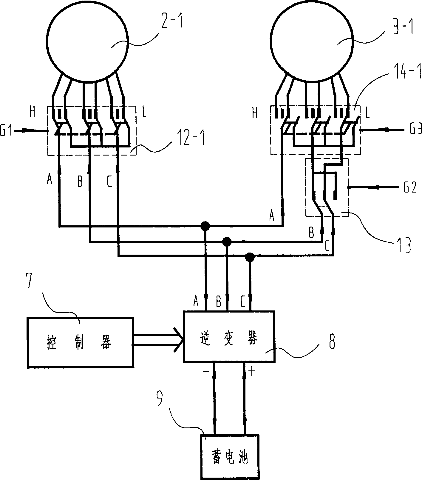 Electro-mechanic mixed driving system of automobile