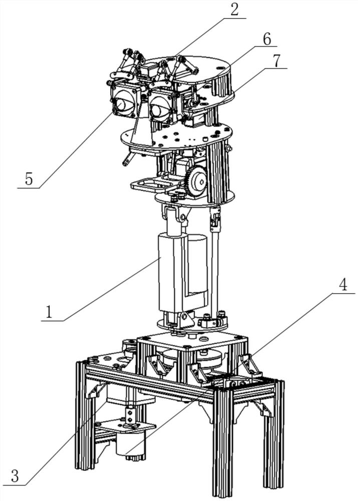 Head and eye watching control device of humanoid robot, and control method of control device