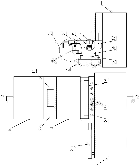 A CNC lathe with automatic feeding